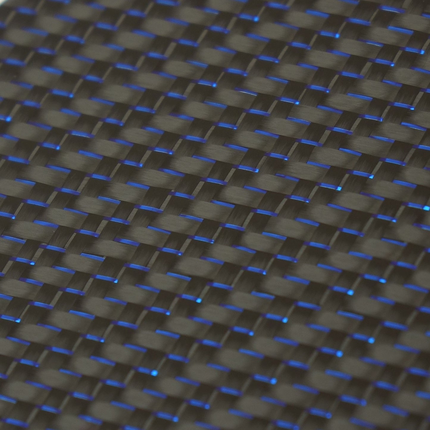 Money Clip - 2x2 with Metallic Blue Lacing Carbon Fiber