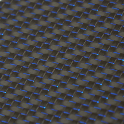 Money Clip - 2x2 with Metallic Blue Lacing Carbon Fiber