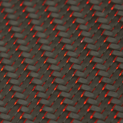 Money Clip - 2x2 with Metallic Red Lacing Carbon Fiber